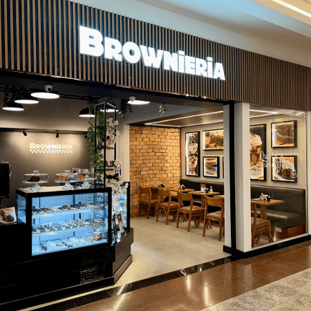 Imagem de interna da loja brownieria
