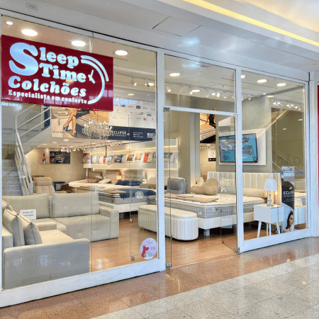 Logo da loja sleep time colchoes