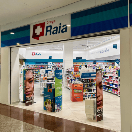 Logo da loja droga raia