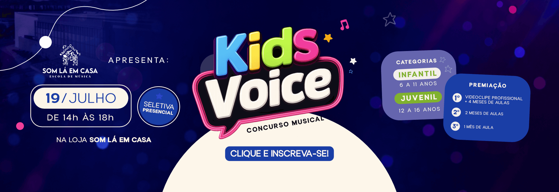 Banner do evento Via Parque Kids Voice