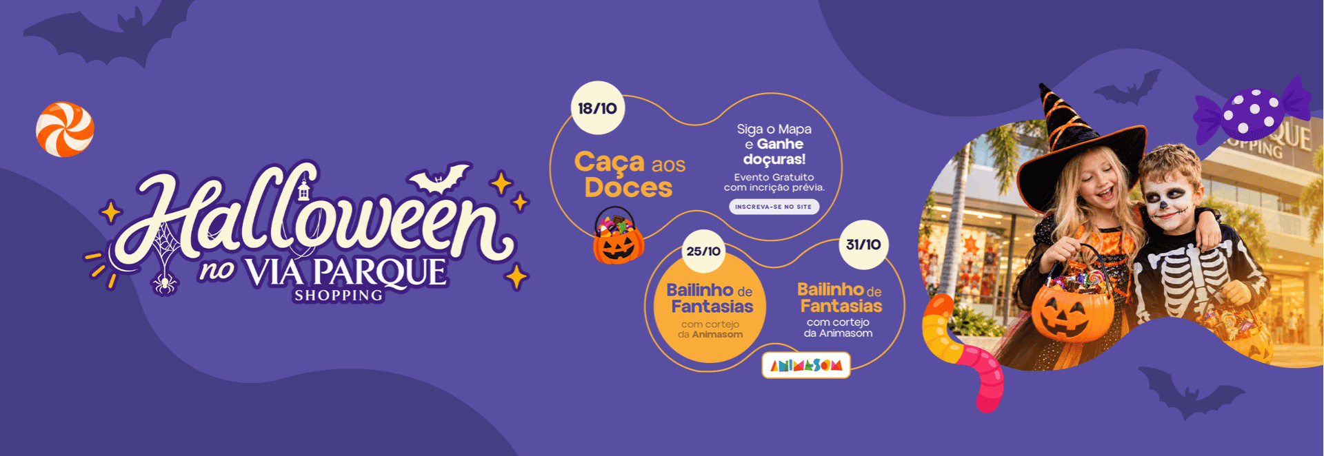 Banner do evento Halloween