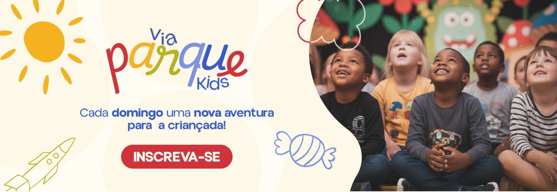 Banner do evento Via Parque Kids